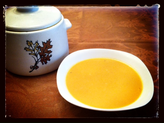 Butternut squash soup. The perfect first course to your Thanksgiving meal. 