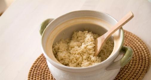 Perfectly steamed jasmine rice. Time varies for brown and long grain rice
