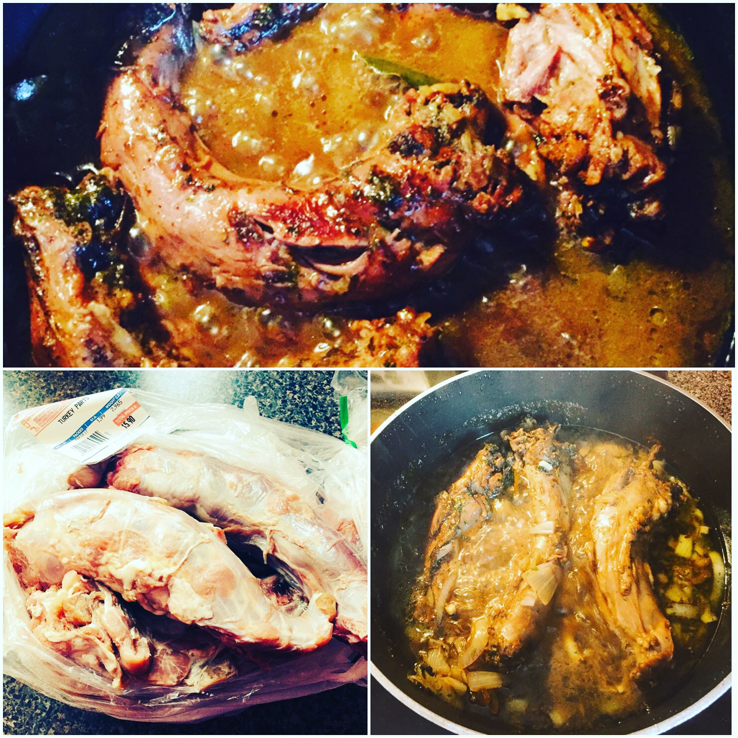 Stewed Turkey or Chicken Necks